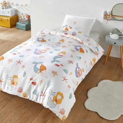 La Redoute Mermaid Polycotton Bed Set with Rectangular Pillowcase