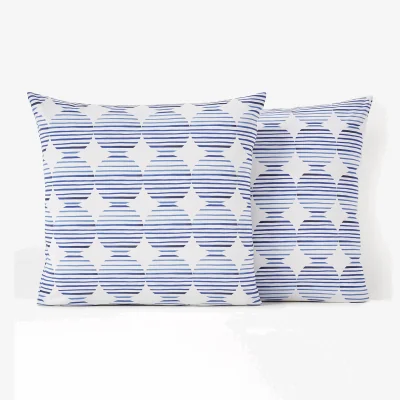 La Redoute Glenans Spotted Striped 100% Cotton Pillowcase