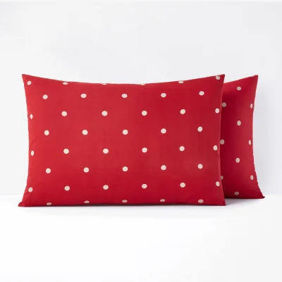 La Redoute Edelweiss Polka Dot 100% Cotton Pillowcase