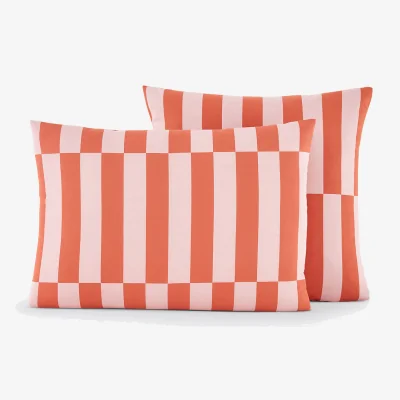 La Redoute Tabaka Red 50% Recycled Cotton Pillowcase