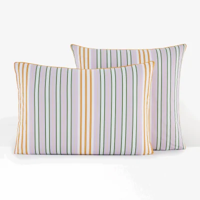 La Redoute Ida Striped 100% Cotton Percale 200 Thread Count Pillowcase
