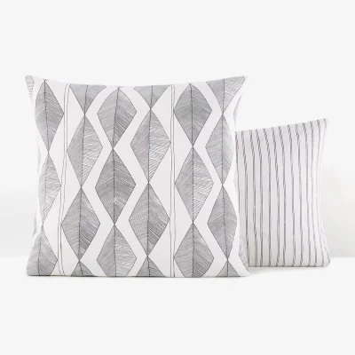 La Redoute Assane Graphic 100% Washed Cotton Pillowcase