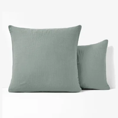 La Redoute Kumla Plain 100% Cotton Muslin Pillowcase