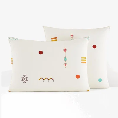 La Redoute Imani Embroidered Vintage 100% Cotton Pillowcase