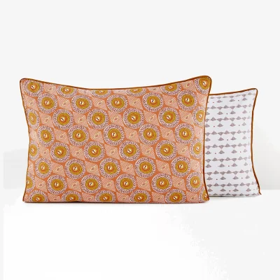 La Redoute Summer Wax Graphic 100% Cotton Pillowcase