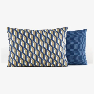 La Redoute Milano Geometric 100% Cotton Percale 200 Thread Count Pillowcase