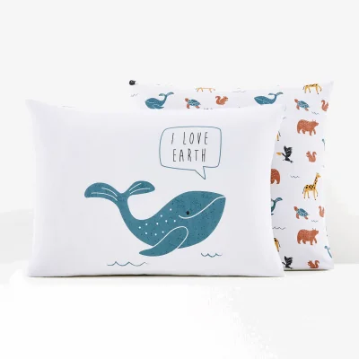 La Redoute Earth Square Pillowcase in Organic Cotton