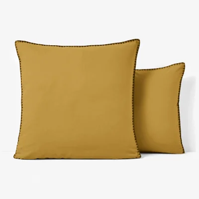 La Redoute Merida Embroidered 100% Washed Cotton Pillowcase