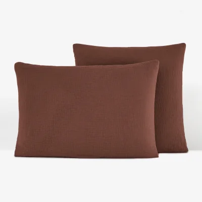 La Redoute Kumco Cotton Muslin & Washed Cotton Pillowcase