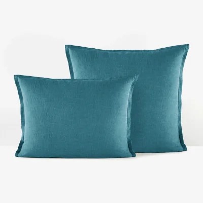 La Redoute Linot Plain 100% Washed Linen Pillowcase