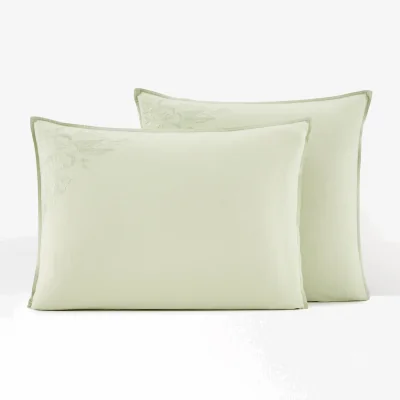 La Redoute Scénario Embroidered 100% Washed Cotton Pillowcase