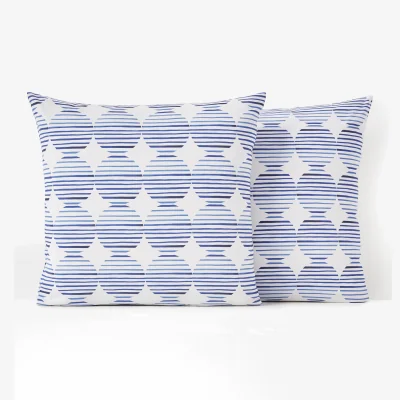 La Redoute Glenans Spotted Striped 100% Cotton Pillowcase