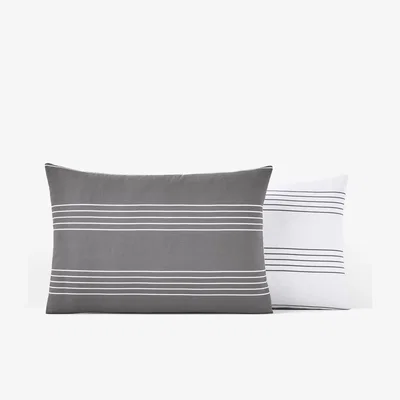 La Redoute Horizon Striped Cotton Pillowcase