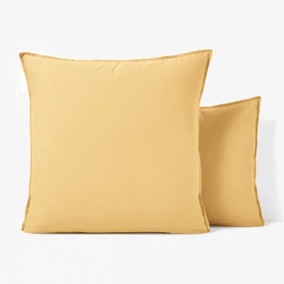 La Redoute Scenario Plain 100% Washed Cotton Pillowcase