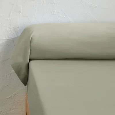 La Redoute Scenario Plain 100% Organic Cotton Percale 200 Thread Count Bolster Pillowcase