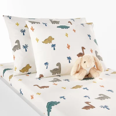 La Redoute Dino Pop Dinosaur 100% Cotton Pillowcase
