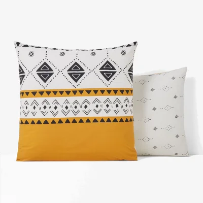 La Redoute Bahiya Graphic 100% Cotton Percale 200 Thread Count Pillowcase