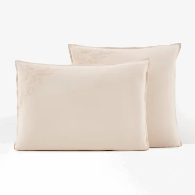 La Redoute Scénario Embroidered 100% Washed Cotton Pillowcase