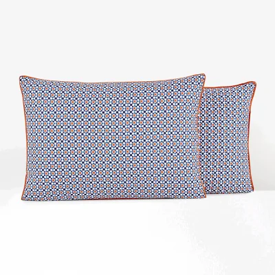 La Redoute Zehia Tiled 100% Cotton Pillowcase