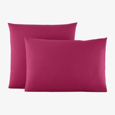 La Redoute Scenario Plain Cotton Percale 200 Thread Count Pillowcase