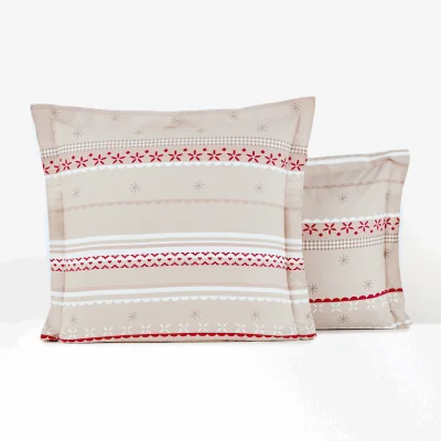 La Redoute Tyrol Winter Print 100% Cotton Pillowcase