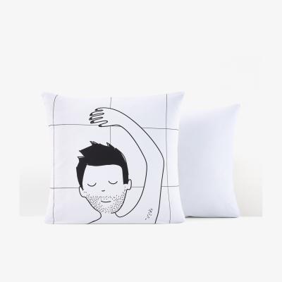 La Redoute Sleepy Lovers Boy Cotton Pillowcase