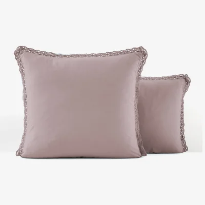 La Redoute Alhambra Crochet Lace 100% Washed Cotton Pillowcase