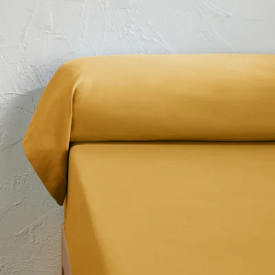 La Redoute Scenario Plain Organic Cotton Percale Bolster Pillowcase