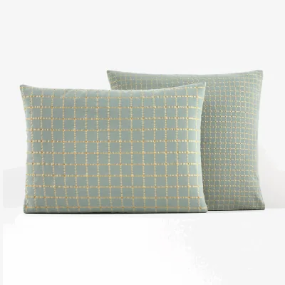 La Redoute Melior Checked Washed Cotton Pillowcase