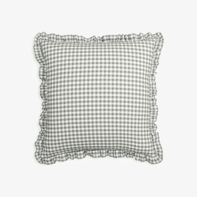 La Redoute Georgette Gingham 100% Washed Cotton Pillowcase