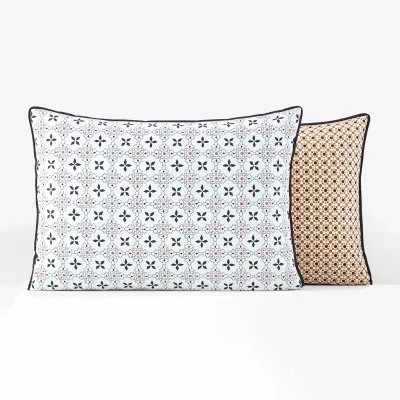 La Redoute Teyben Tiled Print 100% Cotton Pillowcase