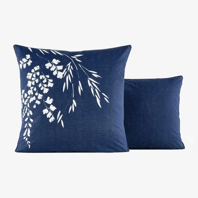La Redoute Izumi Floral Cotton Percale 200 Thread Count Pillowcase