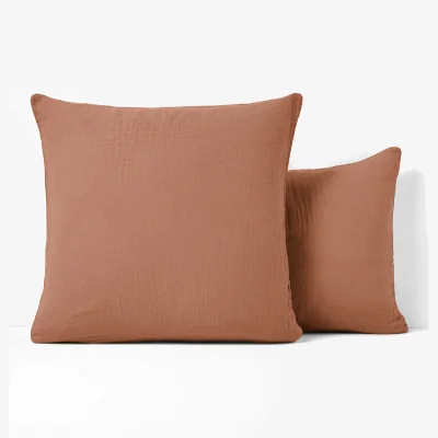 La Redoute Kumla Plain 100% Cotton Muslin Pillowcase