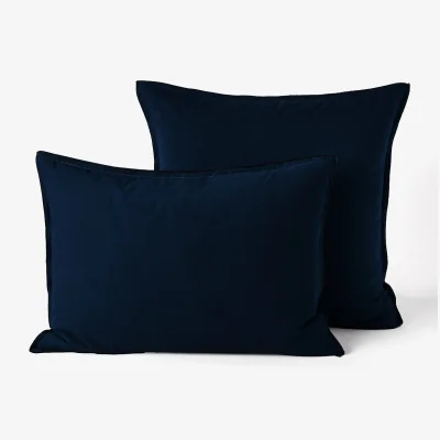 La Redoute Plain 100% Organic Washed Cotton Muslin 400 Thread Count Pillowcase