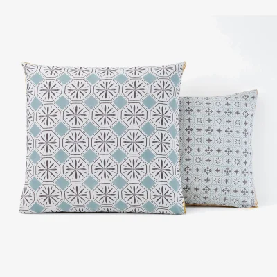 La Redoute Salernes Tile Print 100% Cotton Pillowcase