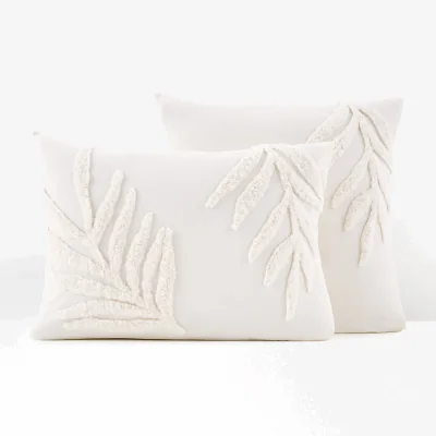 La Redoute Jobe Tufted Palm 100% Cotton Pillowcase