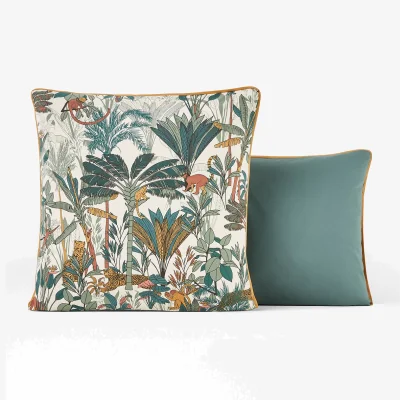 La Redoute Saraya Exotic Jungle 100% Cotton Percale 200 Thread Count Pillowcase