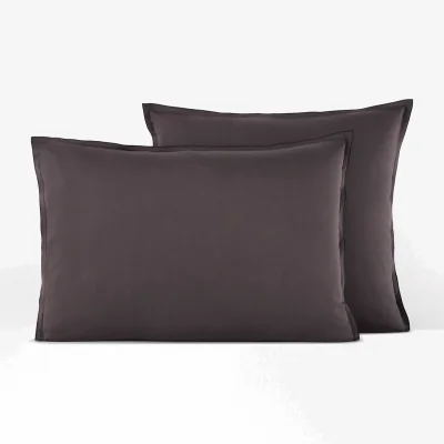 La Redoute Victor Plain 100% Washed Cotton Satin 300 Thread Count Pillowcase
