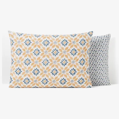 La Redoute Soleme Graphic 100% Cotton Percale 200 Thread Count Pillowcase