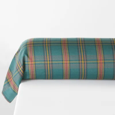 La Redoute Félicie Tartan 100% Cotton Bolster Pillowcase