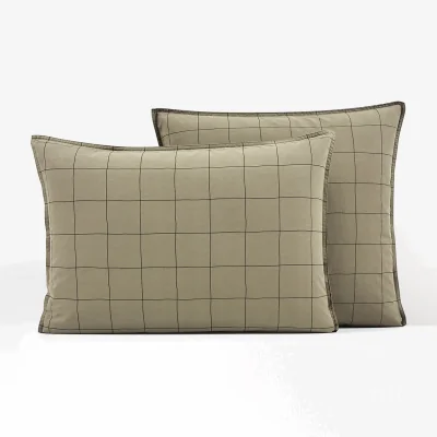 La Redoute Monille Striped 100% Washed Cotton Pillowcase