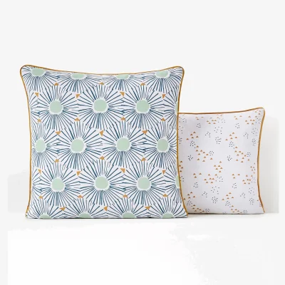 La Redoute Oja Geometric Floral Cotton Pillowcase