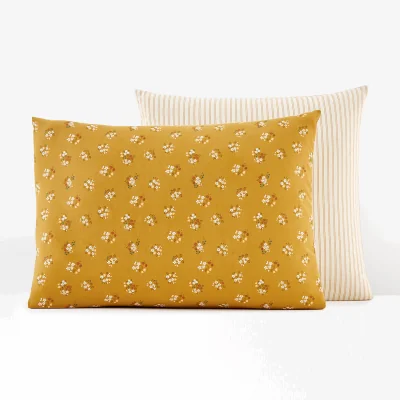 La Redoute Francine Floral 100% Washed Cotton Pillowcase