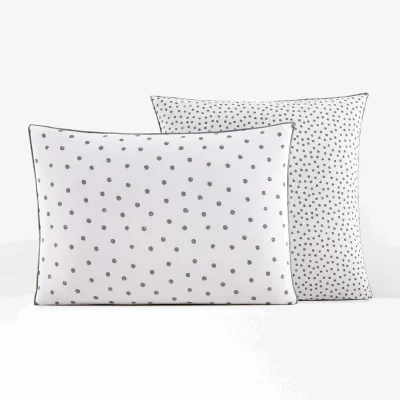 La Redoute Lison Spotted 100% Washed Cotton Pillowcase