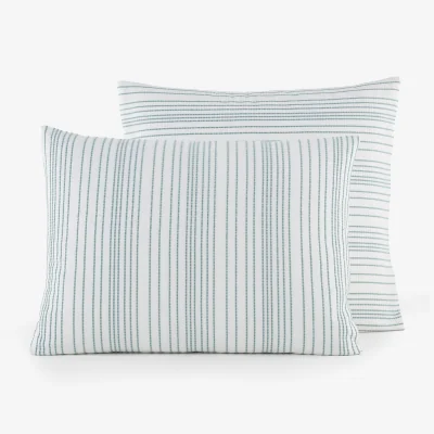 La Redoute Roma Embroidered 100% Washed Cotton Percale Pillowcase