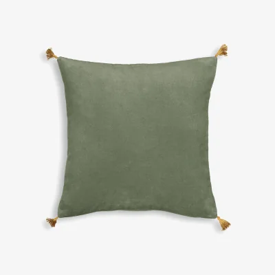 La Redoute Paula Square Tassel Velvet Pillowcase