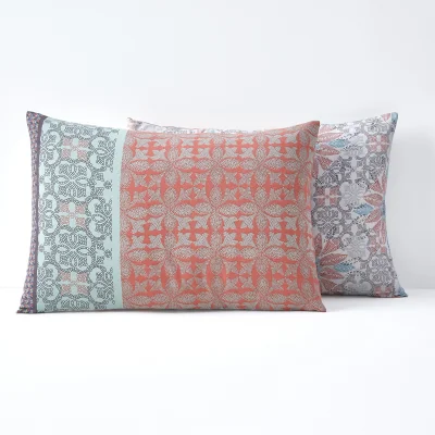 La Redoute Bergame Floral 100% Cotton Flannel Pillowcase