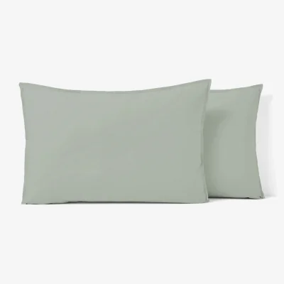 La Redoute Scenario Plain 100% Cotton Percale 200 Thread Count Pillowcase