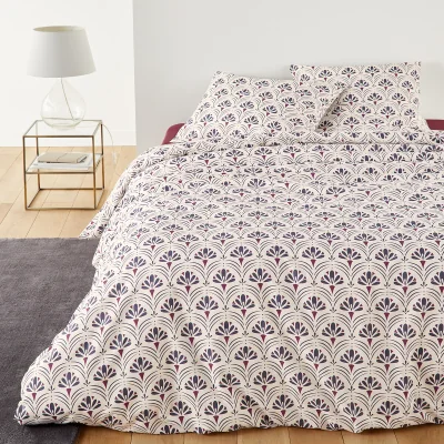 La Redoute Jalis Fan 100% Cotton Bed Set with Rectangular Pillowcase