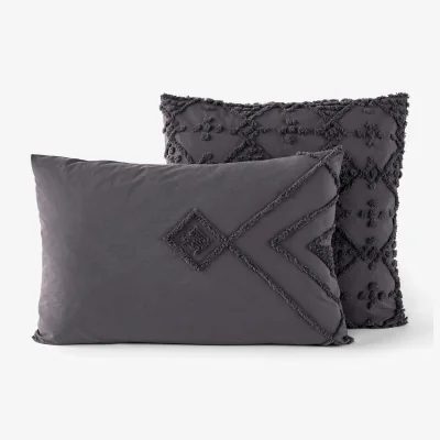 La Redoute Pintu Tufted 100% Organic Cotton 350 Thread Count Pillowcase